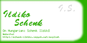 ildiko schenk business card